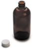 Bottle, storage, glass, amber, 237 mL, 6/pk