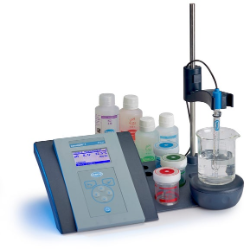Sension+ PH31 GLP Laboratory pH and ORP Meter with Electrode Stand, Magnetic Stirrer and Accessories with pH Electrode for Chemical and Pharma Applications