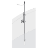 Pole mounting hardware ORP, 10 cm bracket, PVC pole 2 m