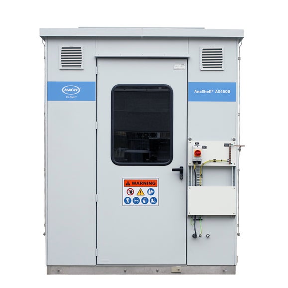 AnaShell walk-in Analytical Shelter Type AS4500, for up to six analysers plus sample preconditioning, with window