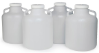 Set of (4) 10 L Polyethylene bottles, with caps