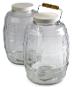 Set of (2) 10 L Glass bottles, with PTFE-lined caps
