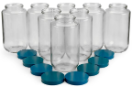 Set of (8) 950 mL Glass bottles, with PTFE-lined caps