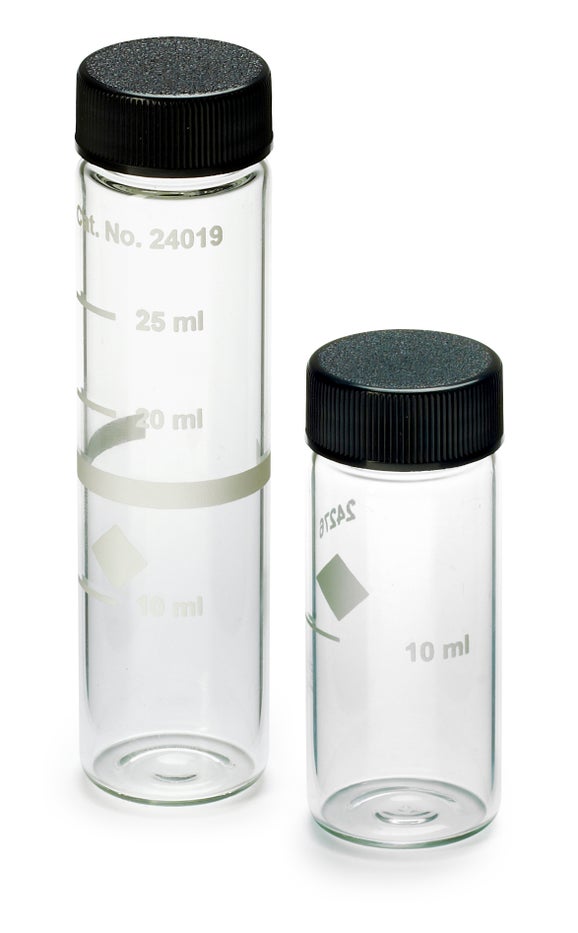 Sample cells, 1 inch round, pk/6 (4 x 10 mL, 2 x 25 mL)