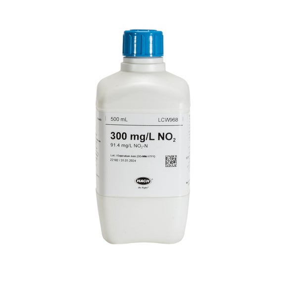 Nitrite standard, 300 mg/L NO₂ (91.5 mg/L NO₂-N), 500 mL