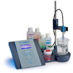 Sension+ PH3 Laboratory pH and ORP Meter with Electrode Stand, Magnetic Stirrer and Accessories with pH Electrode for General Applications