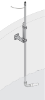 Stainless steel pole mounting hardware Nitratax, 24 cm bracket