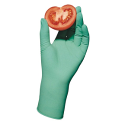 Single use latex gloves size L, powder-free, green, 100 pieces